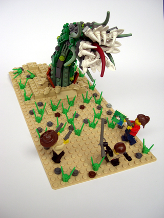 Illustration for article titled These Cthulhu LEGO sets will drive you insane with little plastic bricks